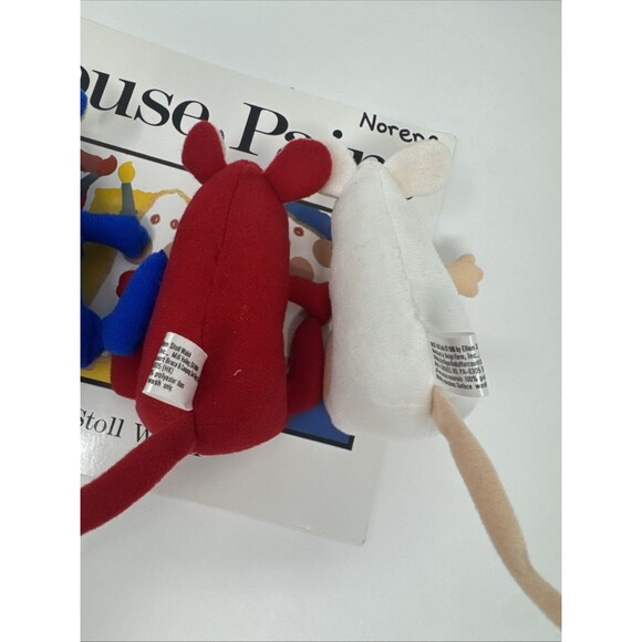 Vintage 1996 Mouse Paint Book Ellen Stoll Walsh Plush Stuffed Mice Mouse Set 4 - Picture 5 of 8